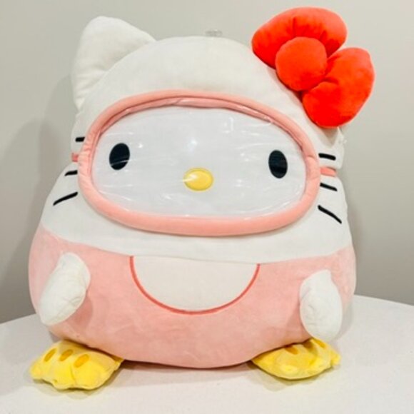 Hello Kitty Scuba Diving Original Squishmallows ExtrLarge 20” Soft Cushion Pink.